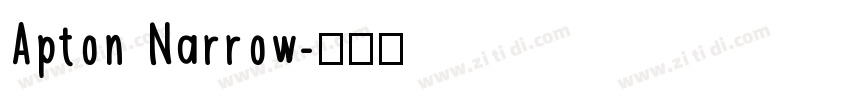 Apton Narrow字体转换